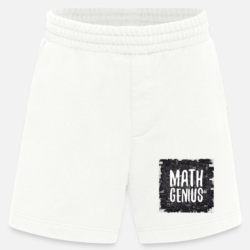 Math Genius Math Genius Math cadeau - Short bio épais fabriqué en UE - OFF WHITE