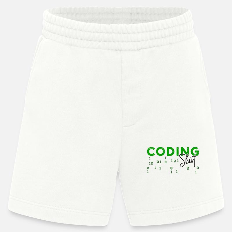 Coden Développeur Programmeur Développeur Web Dicton - Short bio épais fabriqué en UE - OFF WHITE