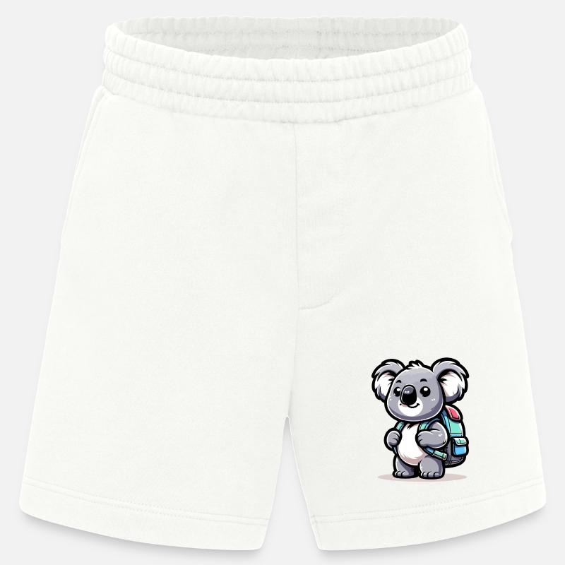 Backpacker-Koala: Der Globetrotter-Kumpel - Heavyweight Shorts - made by SPREAD  - OFF WHITE