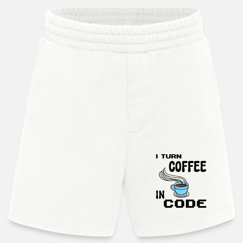 Programmeur de code Scripting Statement Développeur - Short bio épais fabriqué en UE - OFF WHITE