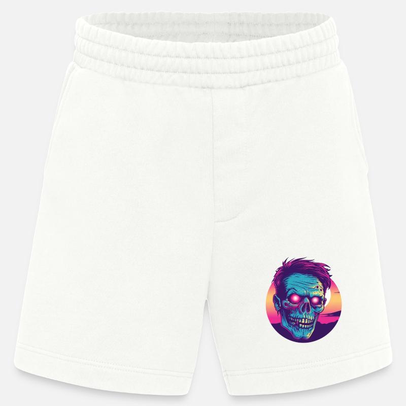 Zombie-Synthwave 2 - Heavyweight Shorts - made by SPREAD  - OFF WHITE