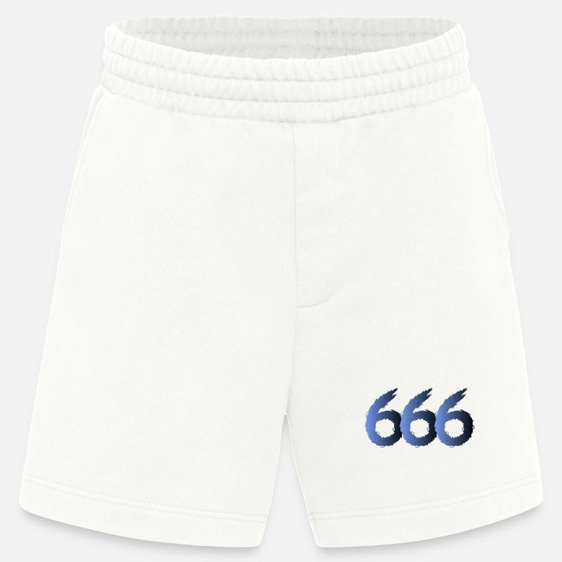 666 Satan Symbol - Devil - Evil - Heavyweight Shorts - made by SPREAD  - OFF WHITE