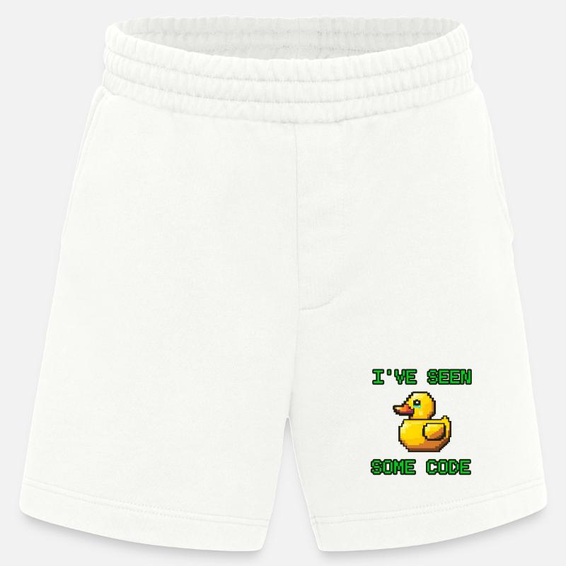 Pixel Duck J’ai vu du code - Short bio épais fabriqué en UE - OFF WHITE
