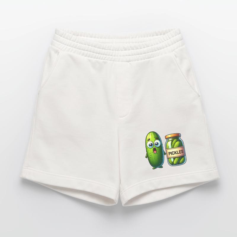 La situation difficile des cornichons au concombre : choqué et choqué ! Short bio épais fabriqué en UE