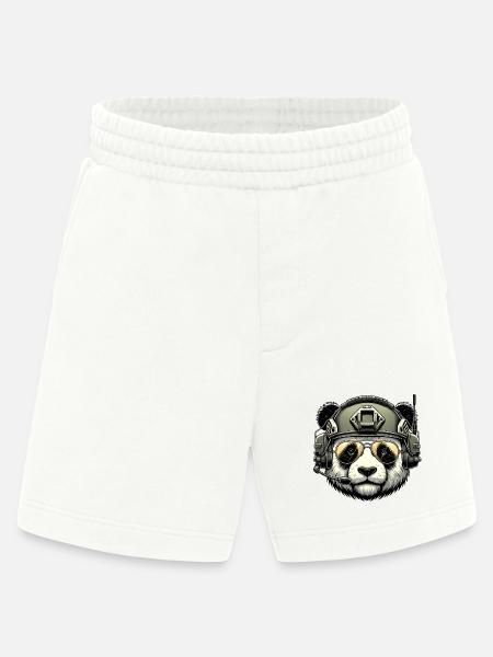 Panda Military Army Design - Heavyweight Shorts - made by SPREAD  - OFF WHITE