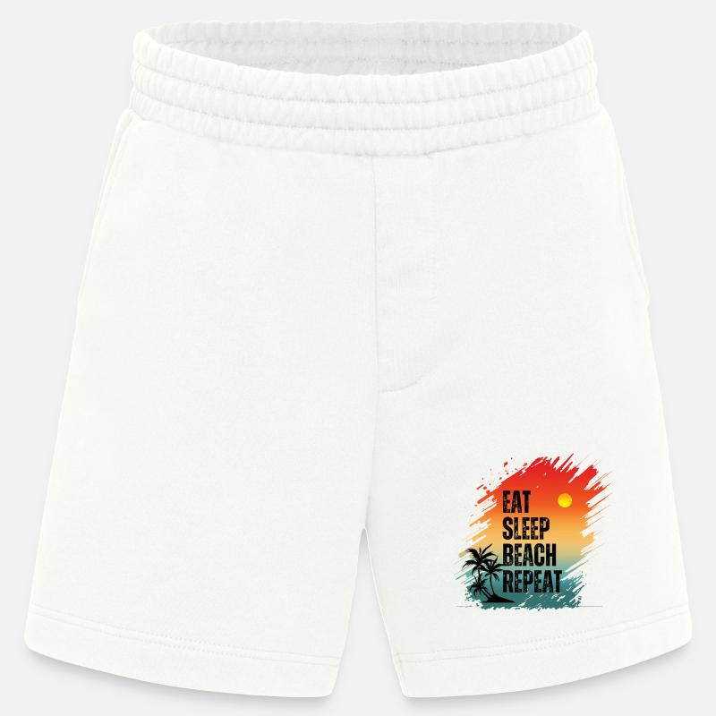MANGER DORMIR PLAGE RÉPÉTER - Short bio épais fabriqué en UE - OFF WHITE