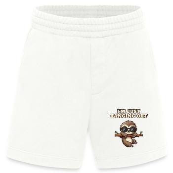 Faultier mit heraushängender Sonnenbrille - Heavyweight Shorts - made by SPREAD  - OFF WHITE - Vorne