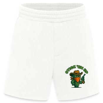 Kaktus-Cowboy mit Bandana und Hut - Heavyweight Shorts - made by SPREAD  - OFF WHITE - Vorne