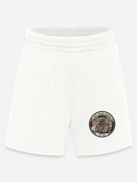 Vintage Dirt Track Motorcycle Logo - Heavyweight Shorts - made by SPREAD  - OFF WHITE