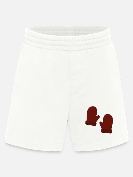 Cozy Winter Mittens Illustration - Heavyweight Shorts - made by SPREAD - OFF WHITE
