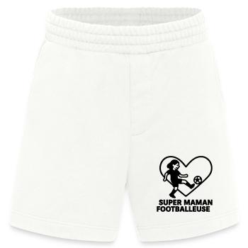 Super Soccer Mom – Soccer Heart - Heavyweight Shorts - made by SPREAD  - OFF WHITE - Vorne
