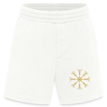 Nordische Rune Algiz - Schutzsymbol Wikinger - Heavyweight Shorts - made by SPREAD  - OFF WHITE - Vorne