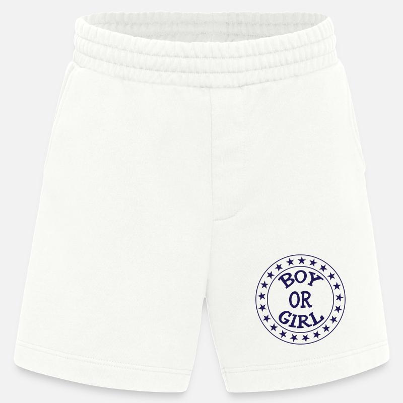 Junge oder Mädchen? Schwangerschaftsgeburt Schwanger - Heavyweight Shorts - made by SPREAD  - OFF WHITE