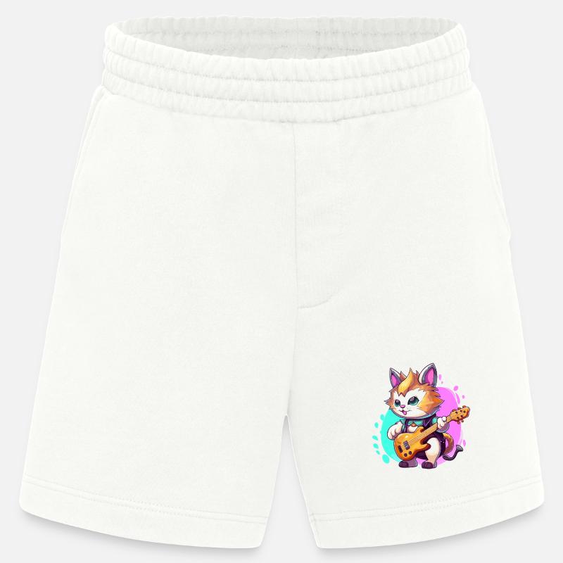 Patchwork donkey in doodle style - Heavyweight Shorts - made by SPREAD  - OFF WHITE