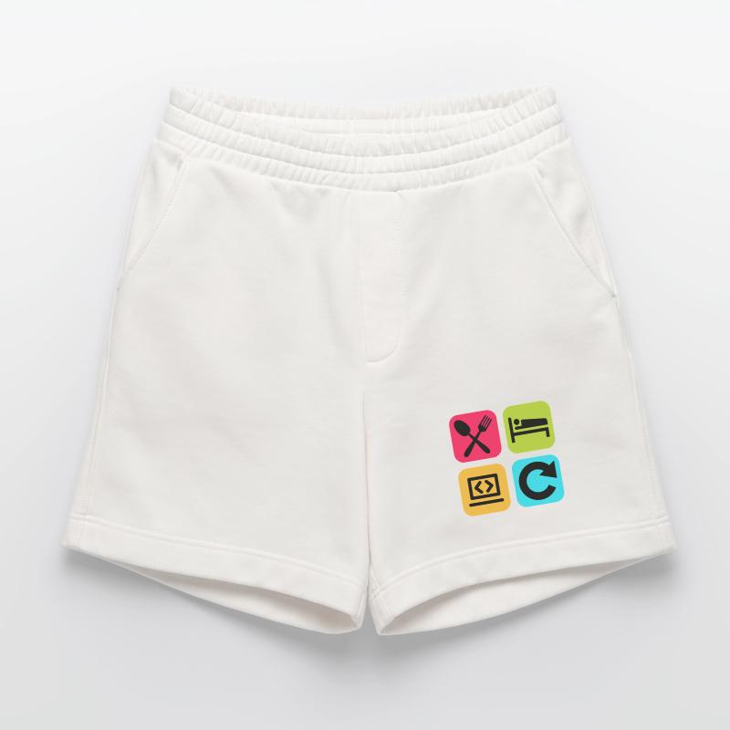 Eat Sleep Program Repeat Funny Quote Code Heavyweight Shorts - made by SPREAD 