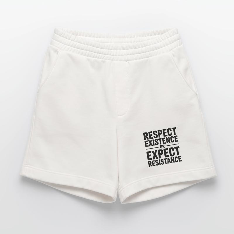 Respektiere die Existenz oder erwarte Widerstand – Antifa Heavyweight Shorts - made by SPREAD 