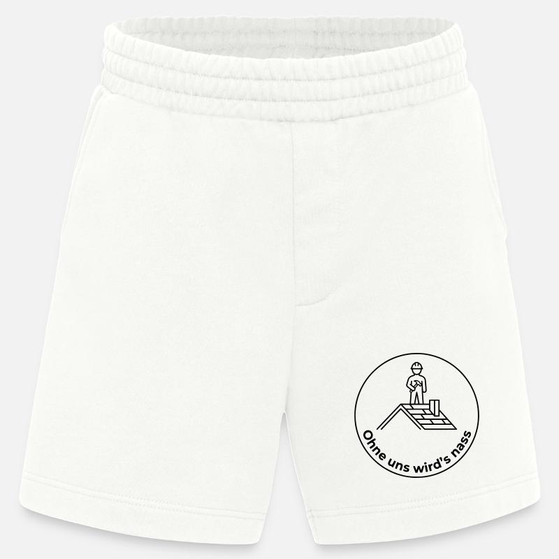 Dachdecker Ohne uns wird’s nass - Heavyweight Shorts - made by SPREAD - OFF WHITE