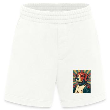 Hund General Retro Poster Stil Vintage Design - Heavyweight Shorts - made by SPREAD  - OFF WHITE - Vorne