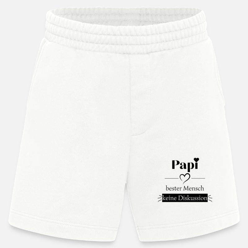 Papi bester Mensch - keine Diskussion - Heavyweight Shorts - made by SPREAD - OFF WHITE