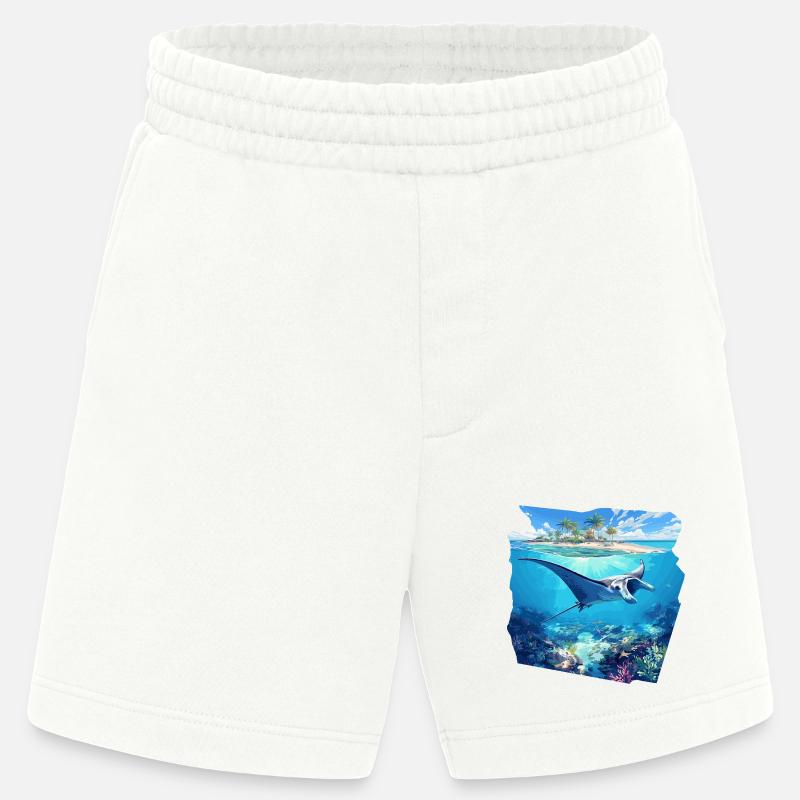 Rays Manta Rays - Heavyweight Shorts - made by SPREAD  - OFF WHITE