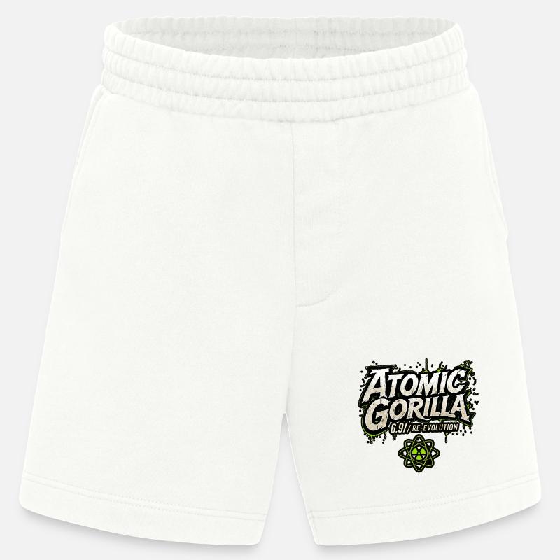 Réévolution du gorille atomique - Short bio épais fabriqué en UE - OFF WHITE