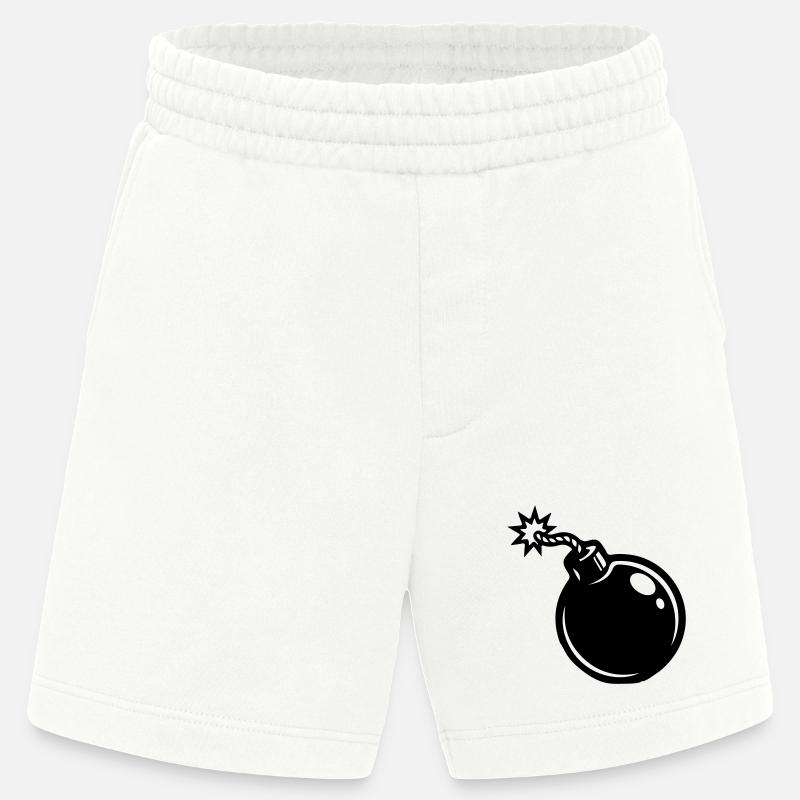 Icône de la bombe - Short bio épais fabriqué en UE - OFF WHITE