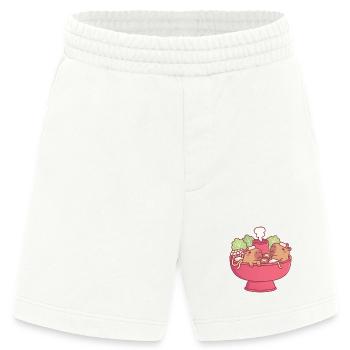 Lustige Kapibaras entspannen sich im Dampfschiff-Hotpot - Heavyweight Shorts - made by SPREAD  - OFF WHITE - Vorne