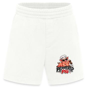 Peppered Pig Kochchef Cartoon - Heavyweight Shorts - made by SPREAD  - OFF WHITE - Vorne