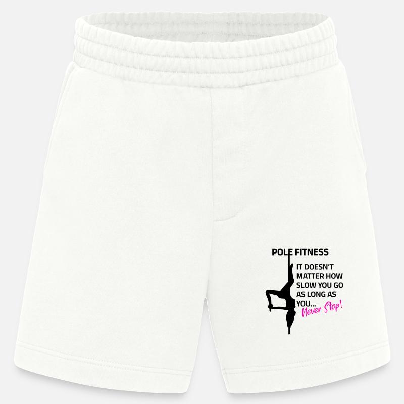 N’arrêtez jamais la pole dance - Short bio épais fabriqué en UE - OFF WHITE