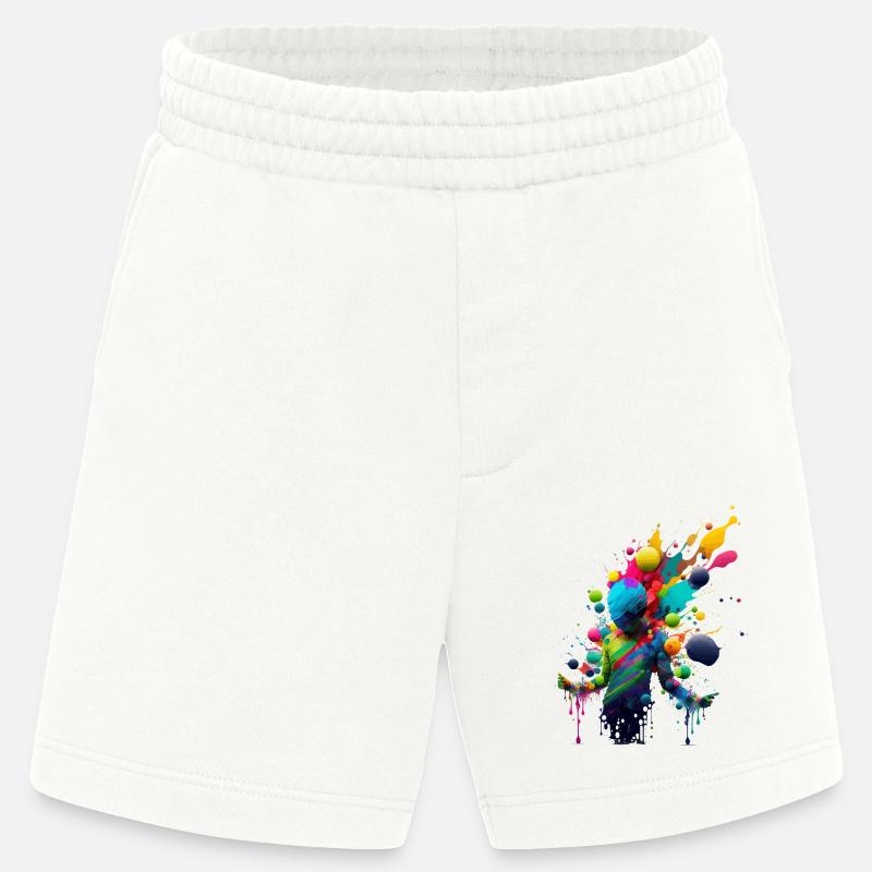 Farbexplosion - Heavyweight Shorts - made by SPREAD  - OFF WHITE