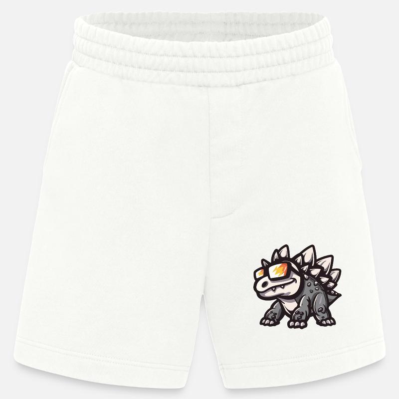 Dinosaurier stegosaurus Cool Comic - Heavyweight Shorts - made by SPREAD  - OFF WHITE