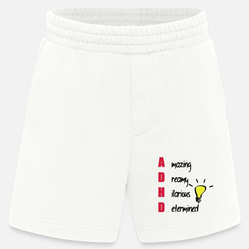 ADHD / ADHS Support Geschenk - Heavyweight Shorts - made by SPREAD  - OFF WHITE