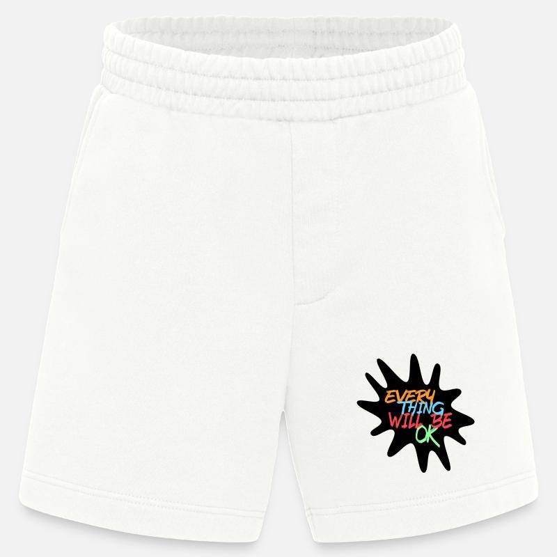 Alles wird gut! Alles wird gut # - Heavyweight Shorts - made by SPREAD  - OFF WHITE