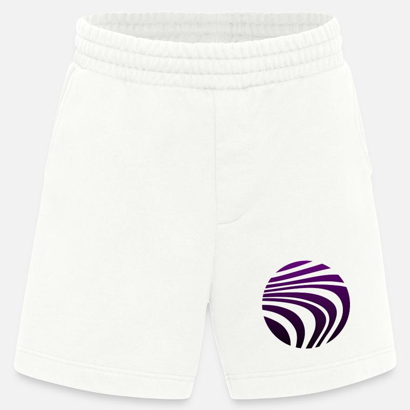 Psychedelic Pattern Violet Gradient - Heavyweight Shorts - made by SPREAD  - OFF WHITE