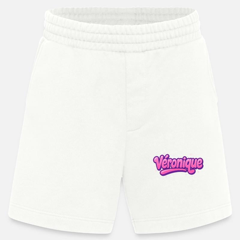Graffiti Name Véronique printable on everything! - Heavyweight Shorts - made by SPREAD - OFF WHITE