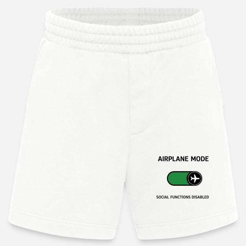 AIRPLANE MODE | Social Functions Disabled - Heavyweight Shorts - made by SPREAD - OFF WHITE