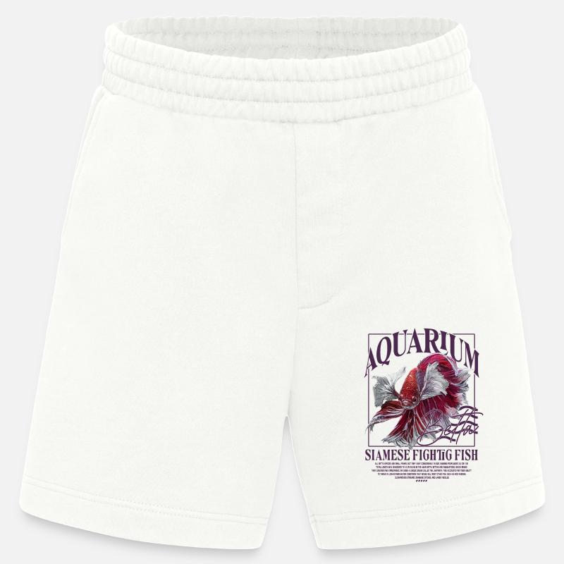 Betta Betta Poisson de combat - Short bio épais fabriqué en UE - OFF WHITE