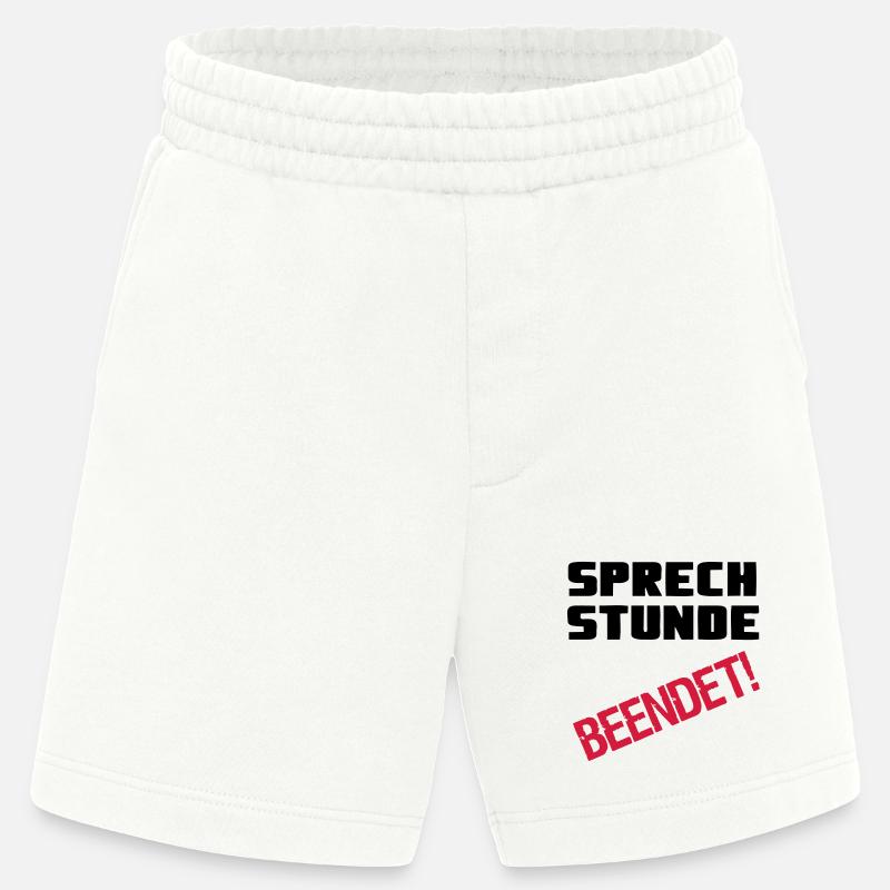 Sprechstunde beendet Medizin Spruch Geschenk - Heavyweight Shorts - made by SPREAD - OFF WHITE