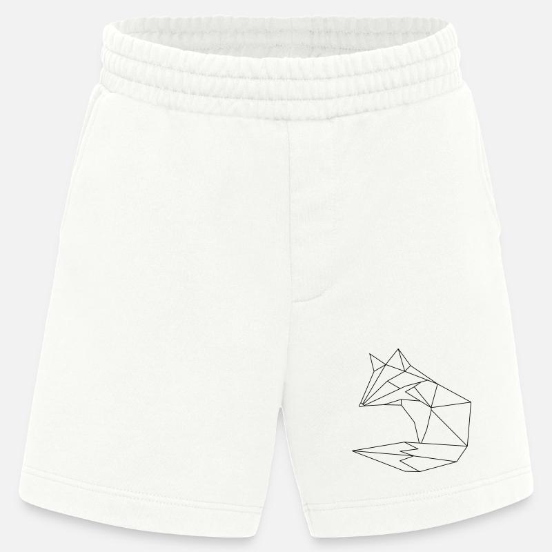 Fuchs im ORGAMI style Liniar - Heavyweight Shorts - made by SPREAD  - OFF WHITE