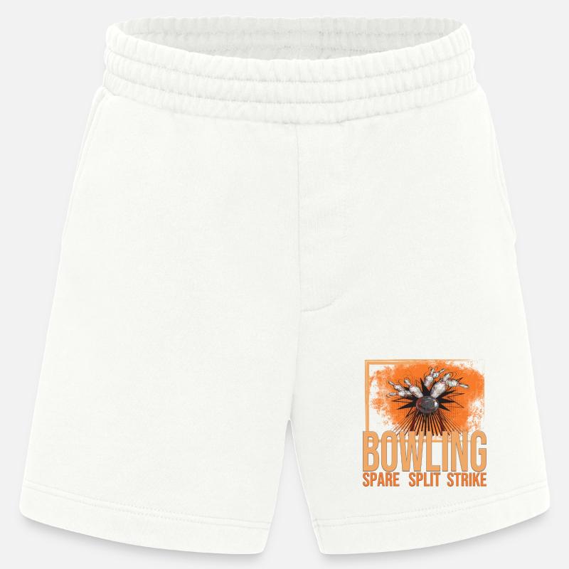 Bowling - Spare - Split - Strike - Heavyweight Shorts - made by SPREAD  - OFF WHITE