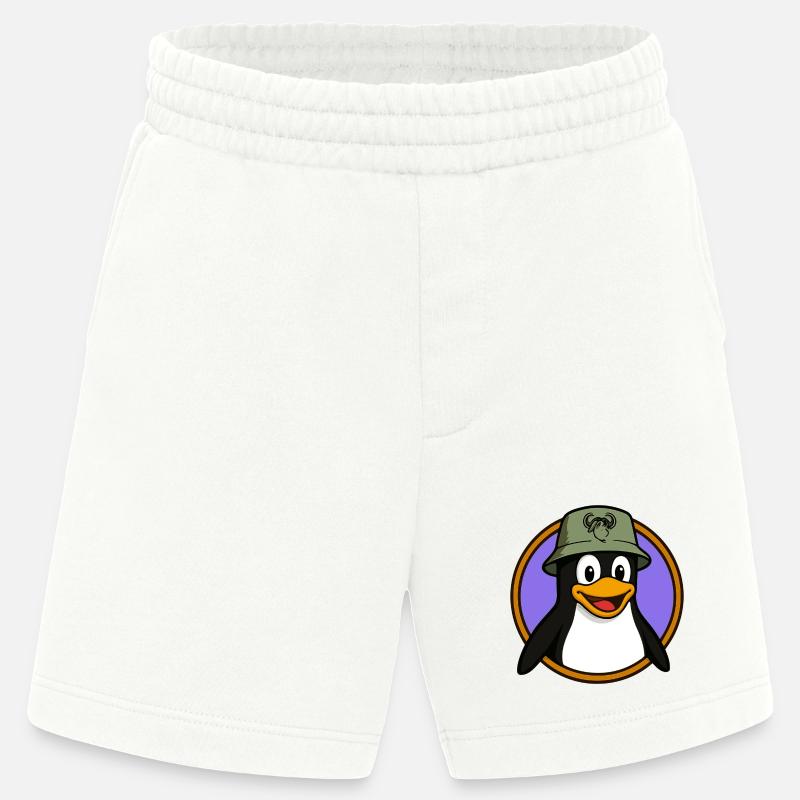 Tux Linux + GNU Hut - Heavyweight Shorts - made by SPREAD  - OFF WHITE