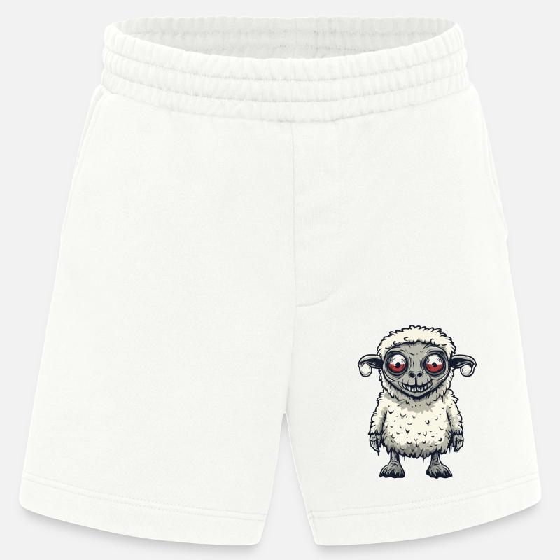 Schaf Halloween Comic Lustig - Heavyweight Shorts - made by SPREAD  - OFF WHITE