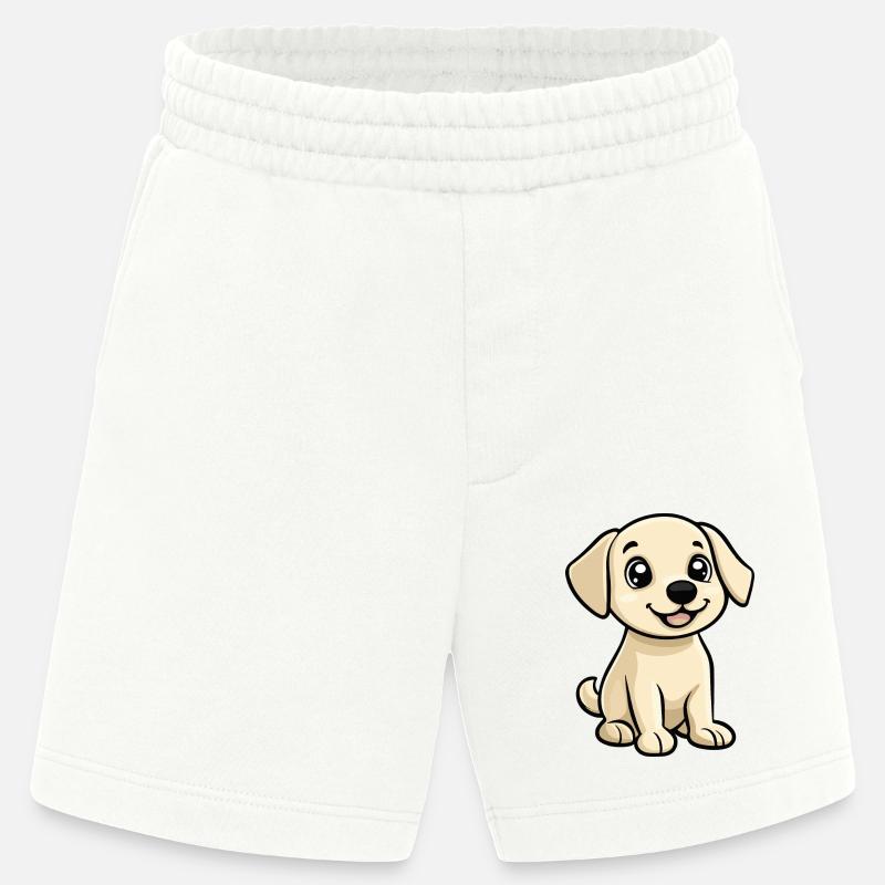 Labrador Dog Comic Cute - Heavyweight Shorts - made by SPREAD  - OFF WHITE