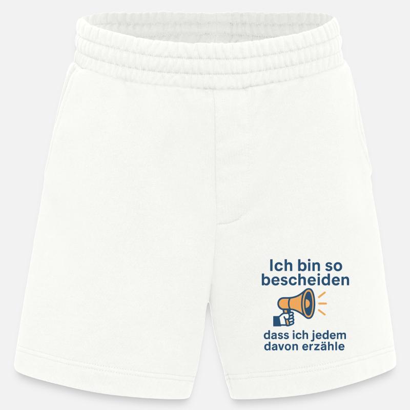 Ich bin so bescheiden - Heavyweight Shorts - made by SPREAD  - OFF WHITE