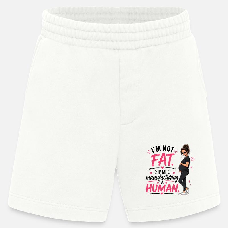 Fierté de la Grossesse - Short bio épais fabriqué en UE - OFF WHITE