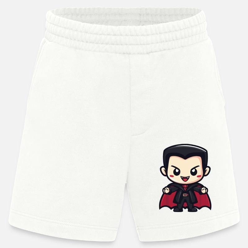 Vampire Halloween Cute Comic - Heavyweight Shorts - made by SPREAD  - OFF WHITE