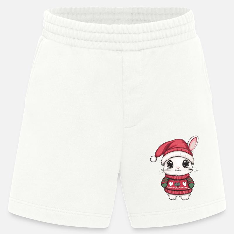 Bande dessinée de Noël Bunny - Short bio épais fabriqué en UE - OFF WHITE