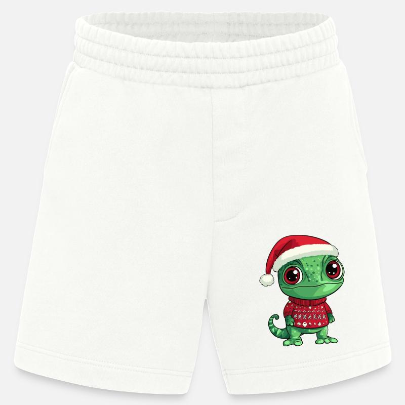 Chameleon Weihnachten Comic - Heavyweight Shorts - made by SPREAD  - OFF WHITE