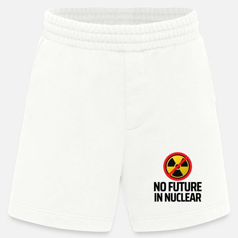 No nuclear power - Heavyweight Shorts - made by SPREAD  - OFF WHITE