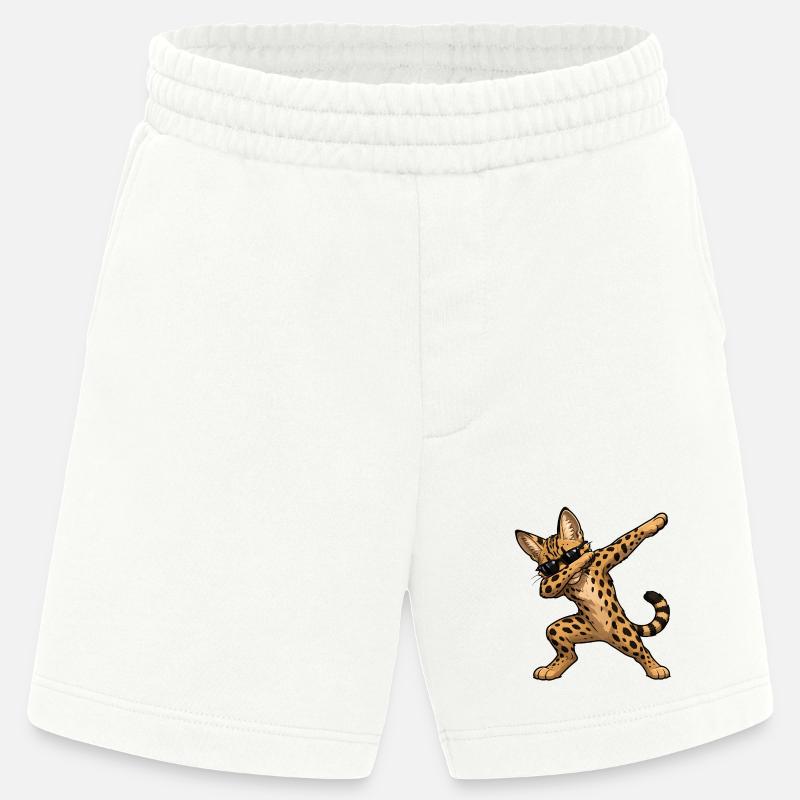 Dabbing Savannah Katze - Heavyweight Shorts - made by SPREAD - OFF WHITE